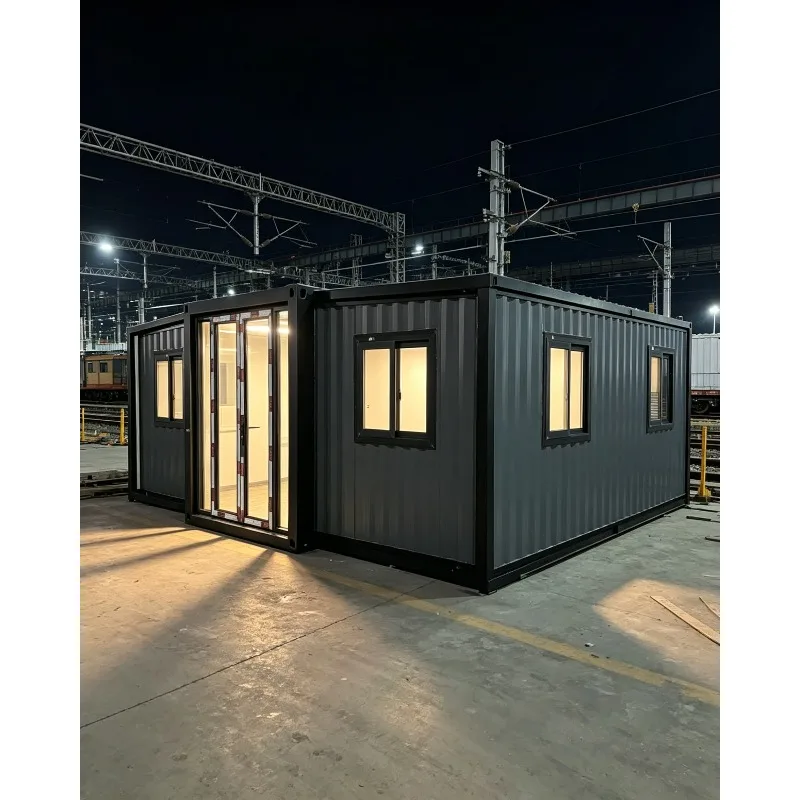 Casas Contenedor Modulares Expandibles, Casa Prefabricada de 20 pies/40 pies, Contenedor Plegable, Vivienda de 2, 3 y 4 Habitaciones, Villa Móvil de Lujo, Cocina, Supermercado