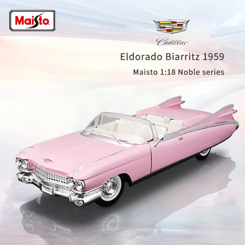 

Maisto 1:18 1959 Cadillac Eldorado Elvis And Marilyn Monroe's Car Classic Alloy Retro Car Model Tabletop Decoration Collect Gift