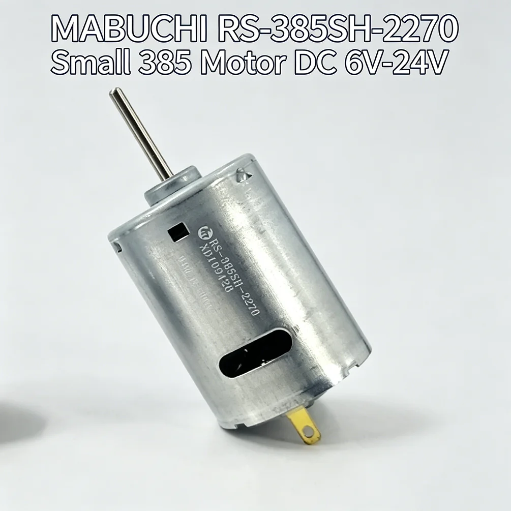 MABUCHI RS-385SH-2270 Small 385 Carbon Brush Electric Motor DC 6V-24V 15000RPM High Speed for Hair Dryer Heat Gun DIY
