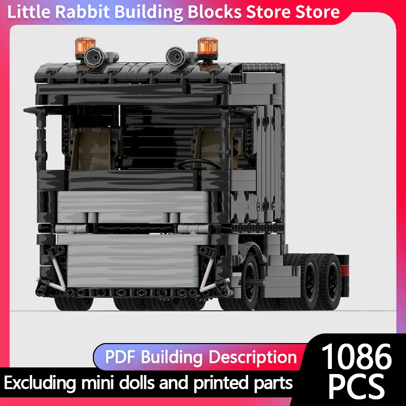 City Car Model MOC Building Bricks FH16 780 RC Refrigerated Truck Modular Technology Children Holiday Gifts Assemble Toys Suit