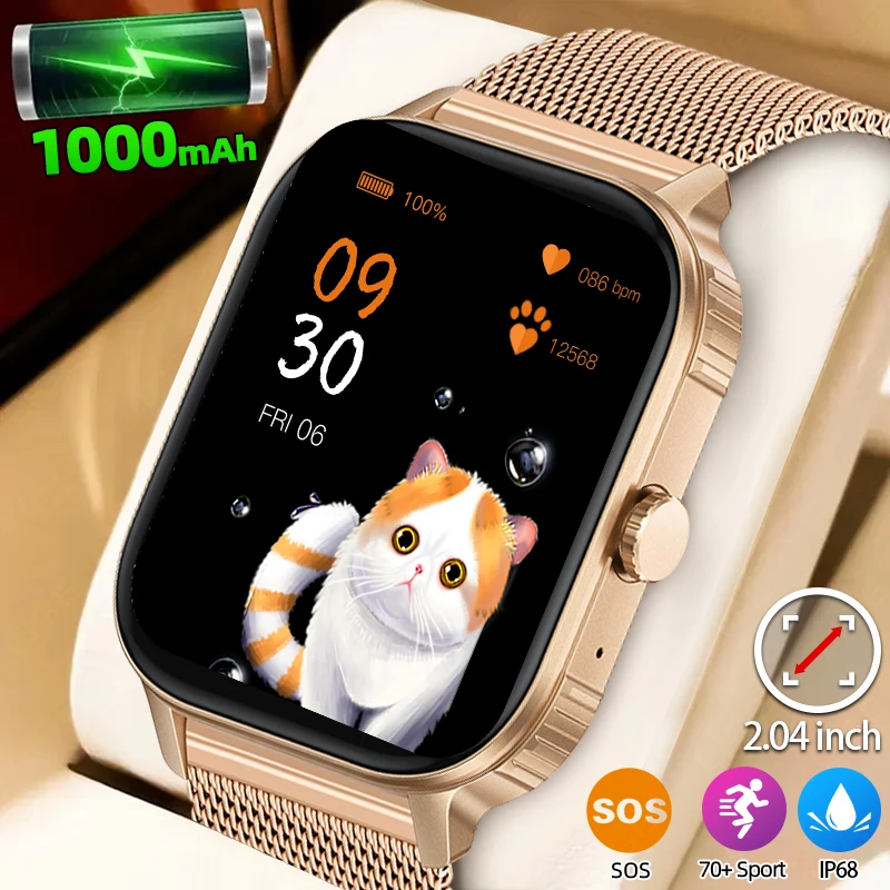 

LIGE New Smart Watch Women Bluetooth Call Play Music Smartwatch Fitness Clocks Digital Sports Waterproof Watches For IOS Android