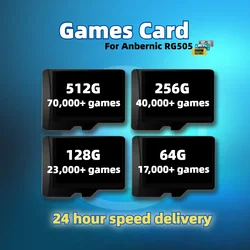 Game Card For Anbernic RG505 All Emulator Pre-installed Retro Games TF Memory 512G 70,000+ 256G 128G 64G
