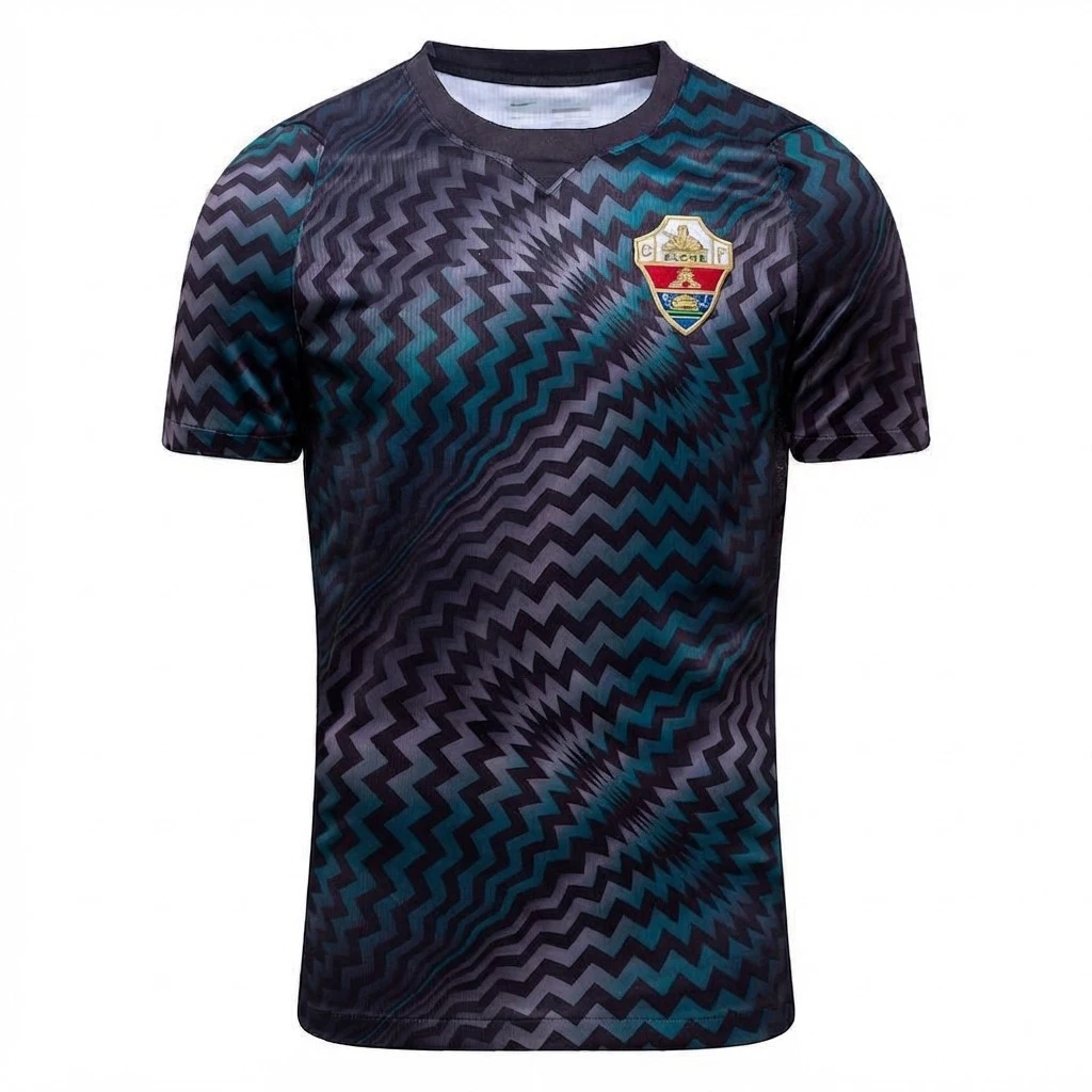 2026/27 Elche CF Trikot, 3D-Druck-Design Schnell Trocknendes Komfortables Atmungsaktives T-Shirt, Unisex Mesh Fußball-T-Shirt für Männer und Frauen – Detail 5