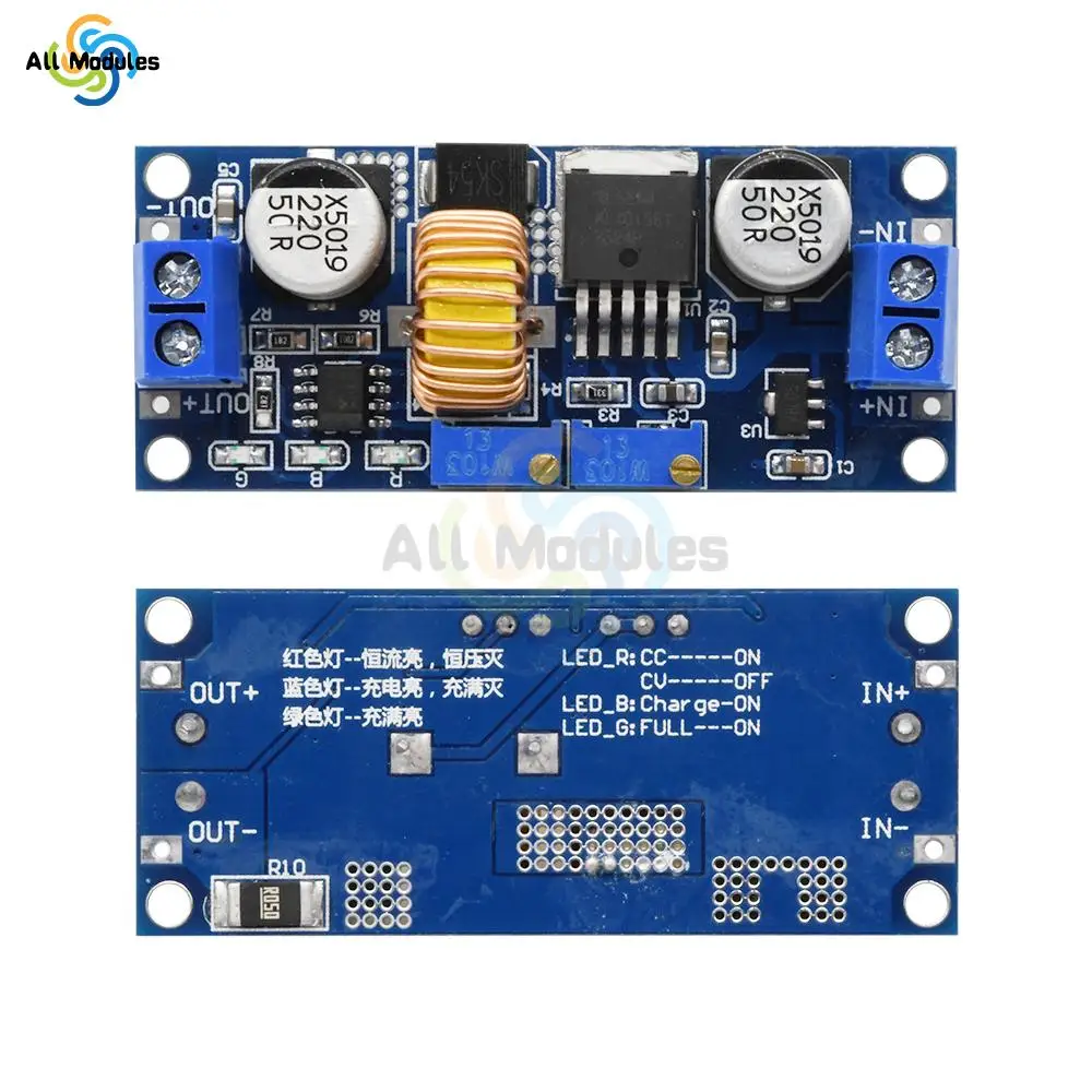 XL4015 5A Lithium Charger Board Adjustable Constant Current Constant Voltage Step-Down Charging Board XL4015 Converter Radiator