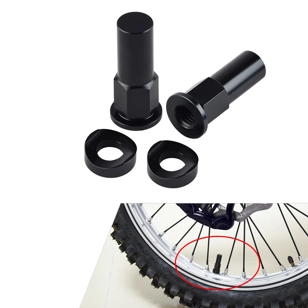 Universal 8x1.25mm Tire Clamp Screw Rim Lock Nut Spacer Kit for Honda Yamaha KTM EXC XC XCW XCF SX SXF CRF XR YZ WR YZF YZ KLX