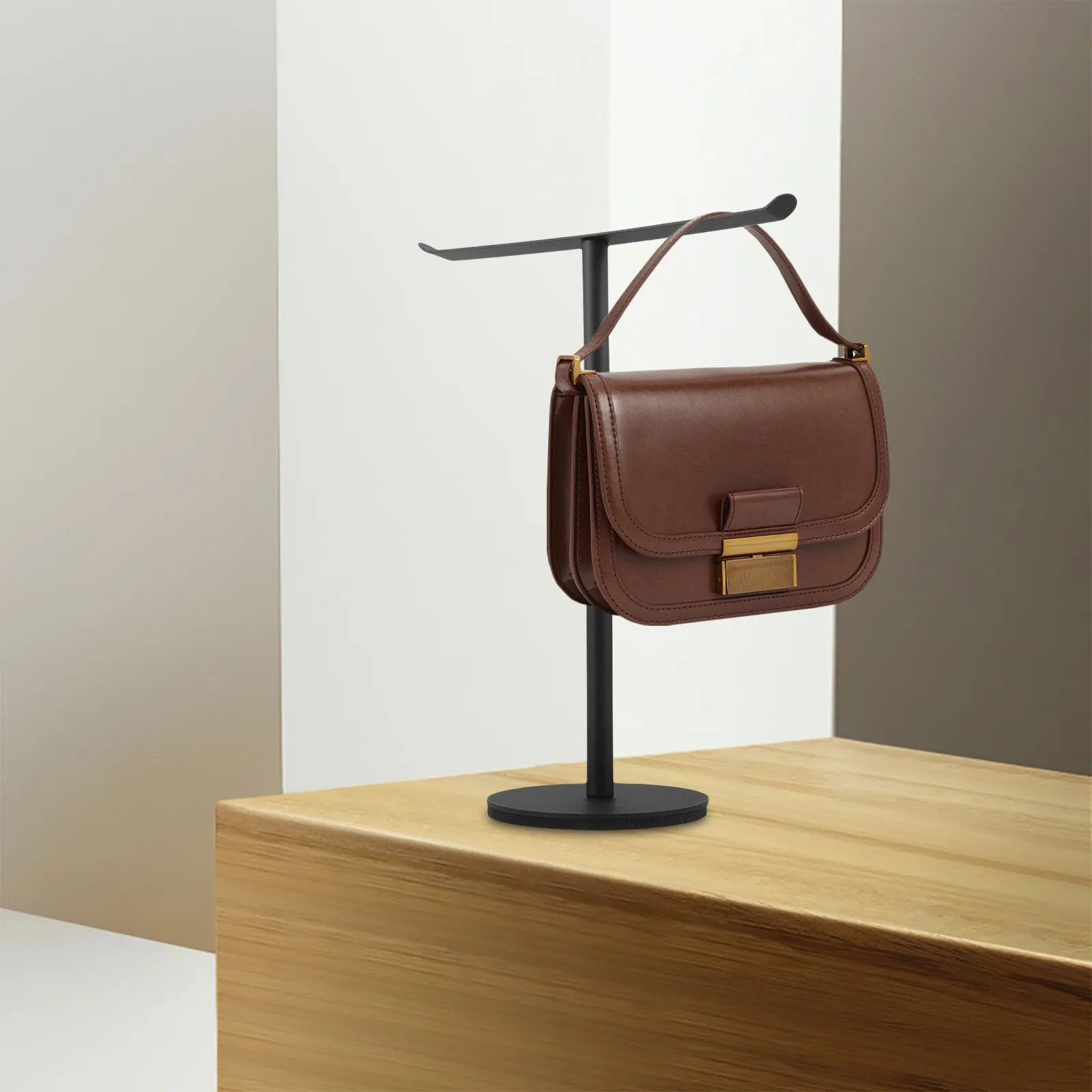 Stainless Steel Adjustable Tabletop Purse Display Stand Portable Handbag Holder Wallet Organizer for Store Home
