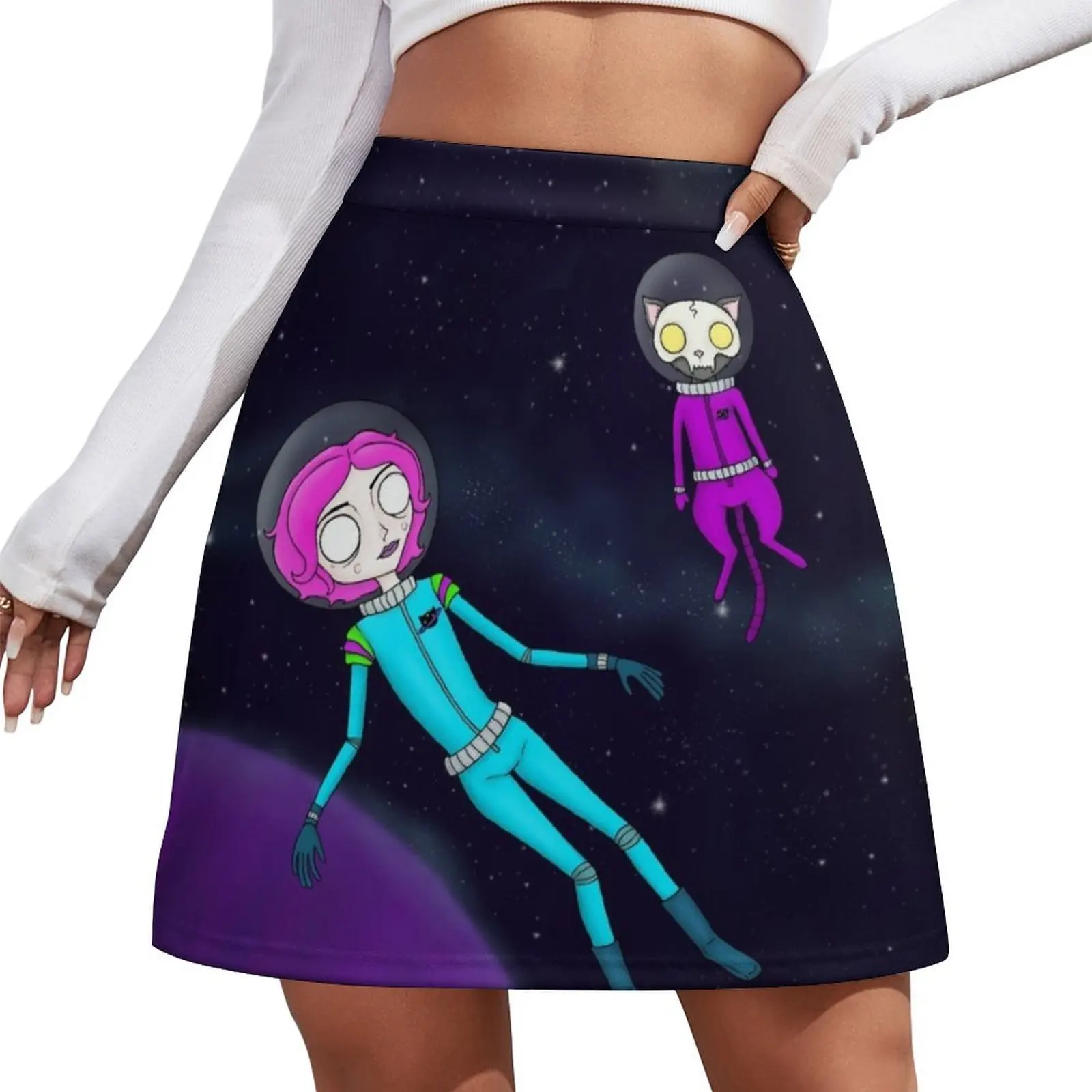 Drifting in space Mini Skirt korean style clothes Women clothing rave outfits for women Mini Skirt
