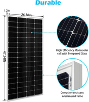 18V Solar Panel 160W Rigid Glass Solar Panel Monocrystaillne Solar Cell For 12V/24V Battery Charge 1000w System Kits For Home