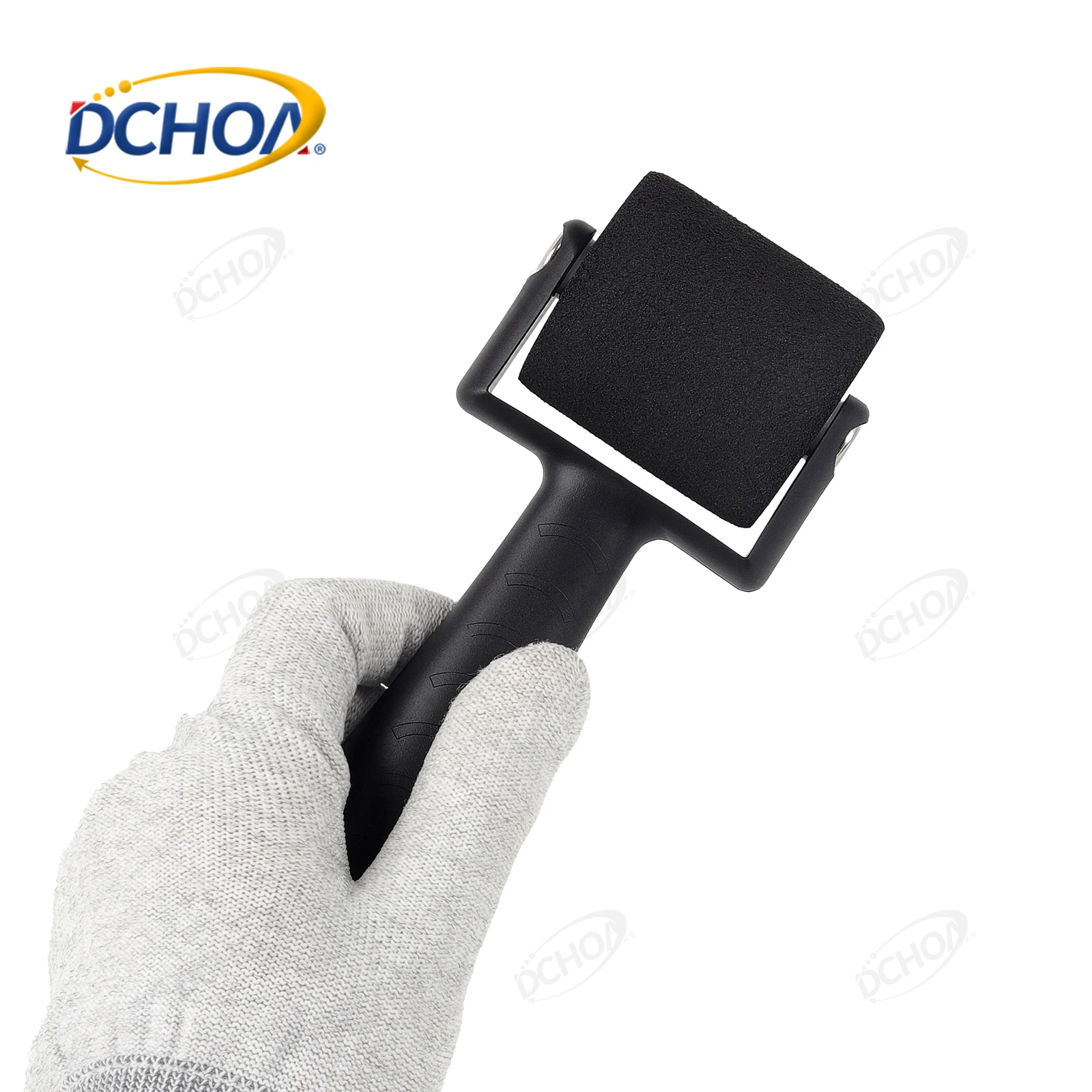 DCHOA Car Vinyl Wrap Wheel Pressing Roller Tool Soft Rubber/Sponge Handle for Carbon Paint Films Stickers Wallpaper Crafts
