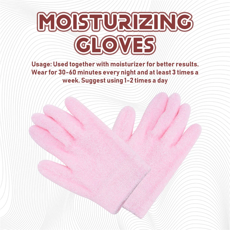 M04K Увлажняющие перчатки с гелевой подкладкой, хлопчатобумажные перчатки с эфирными маслами и витаминами для ремонта экземы, сухих грубых и потрескавшихся рук