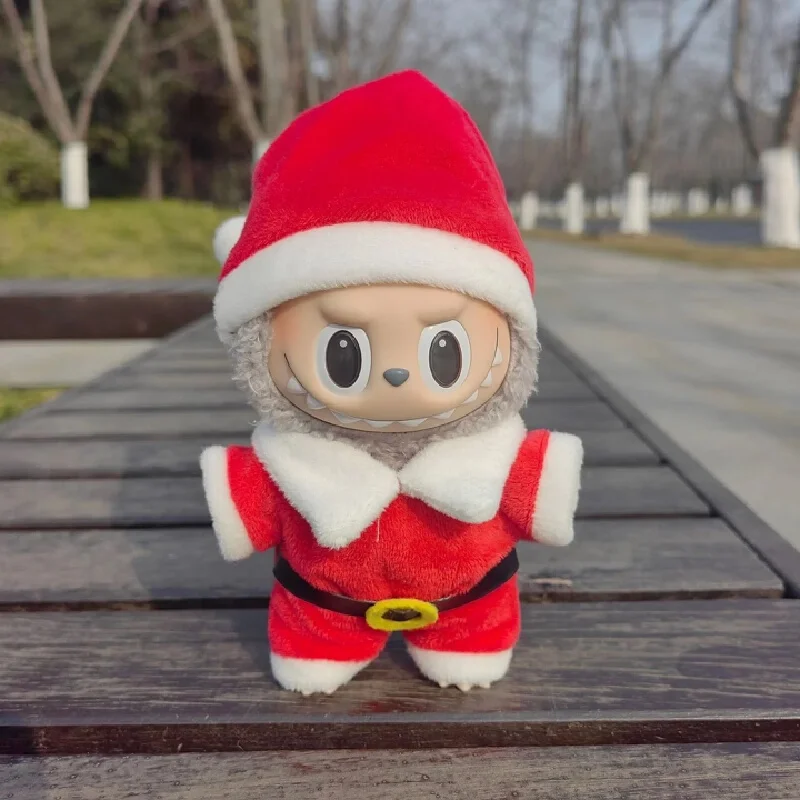 Kostum Labubu 17cm Terbaru Laris Manis, Kostum Labu Halloween, Dekorasi Natal, Figur Vinyl, Hadiah Kostum