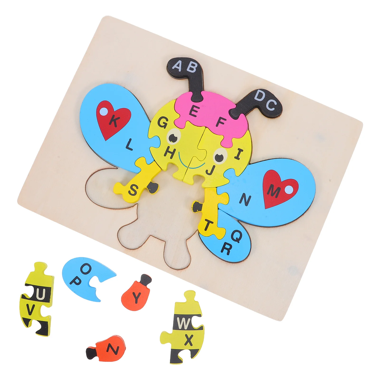 36 Pieces Early Education Puzzle Children Wooden Colorful Cognitive Learning Game for Brain Development Preschool Gift