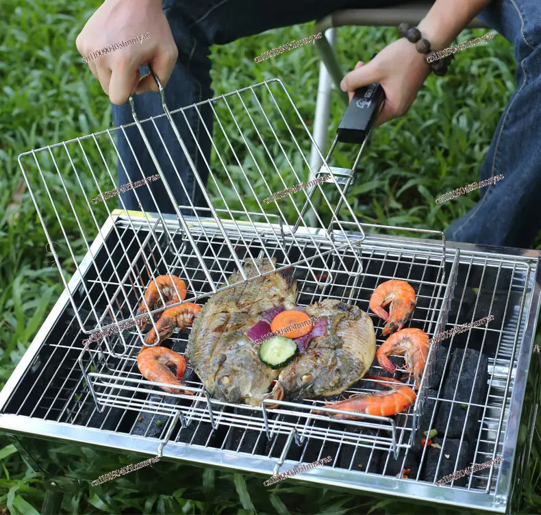 BBQ net clip Large BBQ tool Stainless steel pig's trotters corn clip