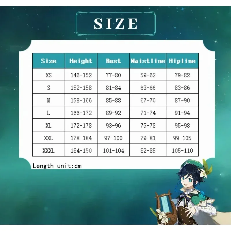 Wat22 Venti Barbatos Cosplay Kostüm Uniform Anime Chinesischen Stil Halloween Kostüme Für Frauen Spiel Wendi Windy Gensh Neue 2025 aa