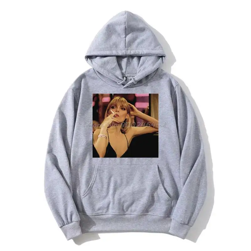 ميشيل بيفيفر هوديي ميشيل بيفيفر سكارفيس للجنسين الرجال الصوف هوديس مقنعين البلوز Harajuku الشارع الشهير #2