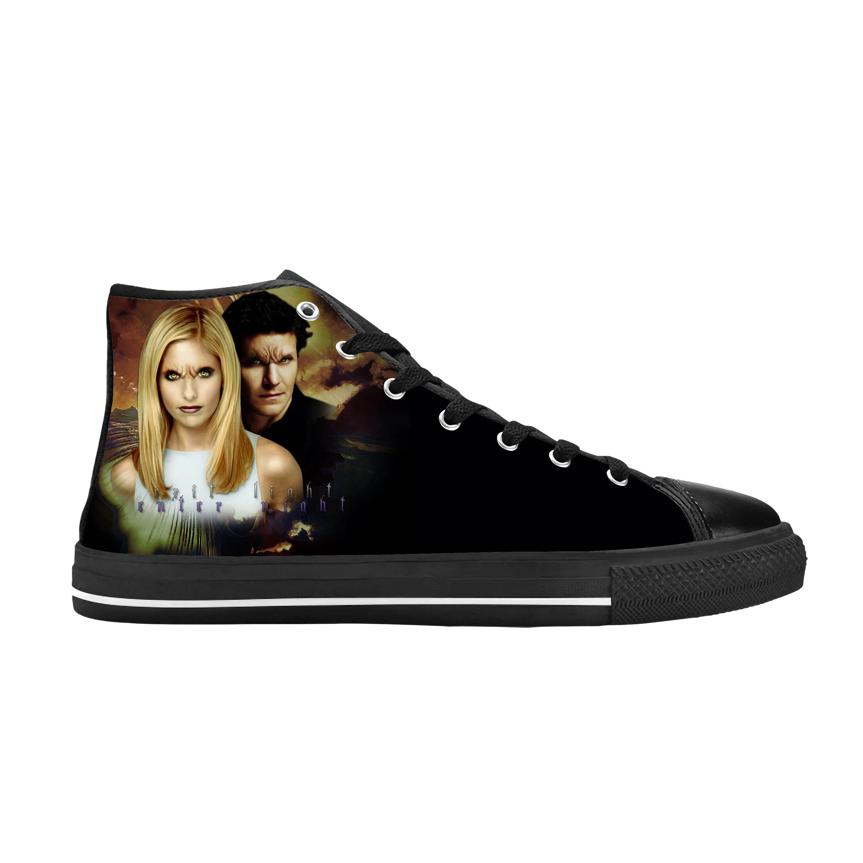 Buffy The Vampire Slayer Angel Horror Halloween Casual Cloth Shoes High Top Comfortable Breathable 3D Print Men Women Sneakers image 5