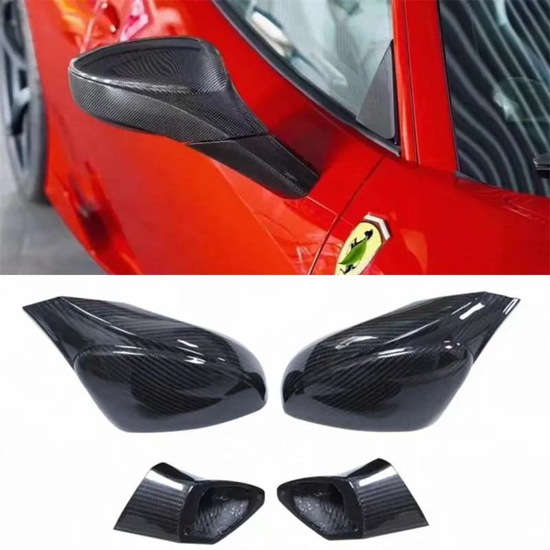 

Для Ferrari 488 458 F8 2011-2019 настоящее сухое зеркало заднего вида из углеродного волокна, спойлер, сплиттер, автомобильные аксессуары, комплект кузова