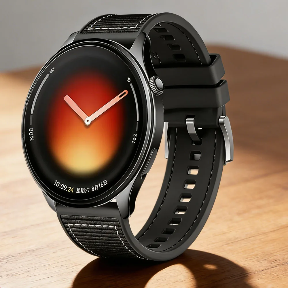 Bracelet en silicone composite en nylon de 22mm, pour montre Xiaomi 5/S 2/3/4/Sport, pour montre OnePlus 3 2 2R/OPPO Watch 4 Pro X2