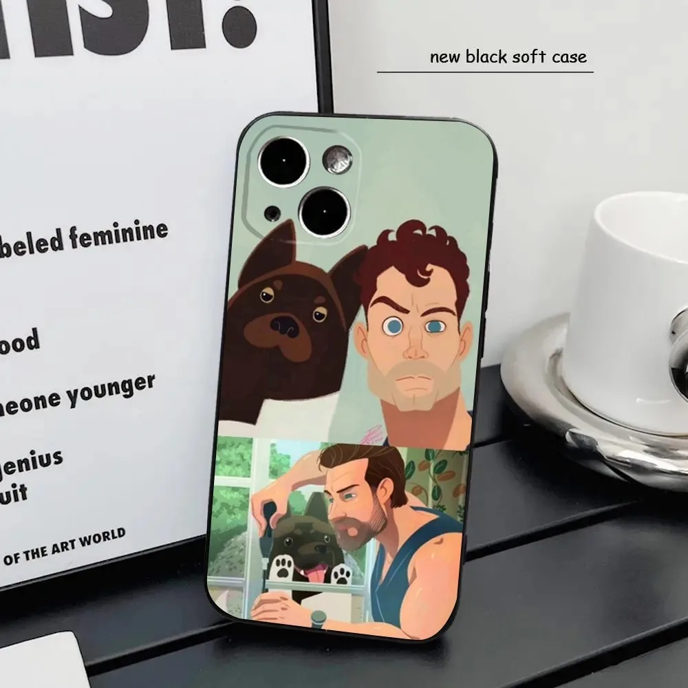 Actor H-Henry C-Cavill Phone Case For iPhone16,15,14,13,12 Mini 11 Pro XR,X,XS,MAX 7,8 Plus Silicone Cover Soft Black