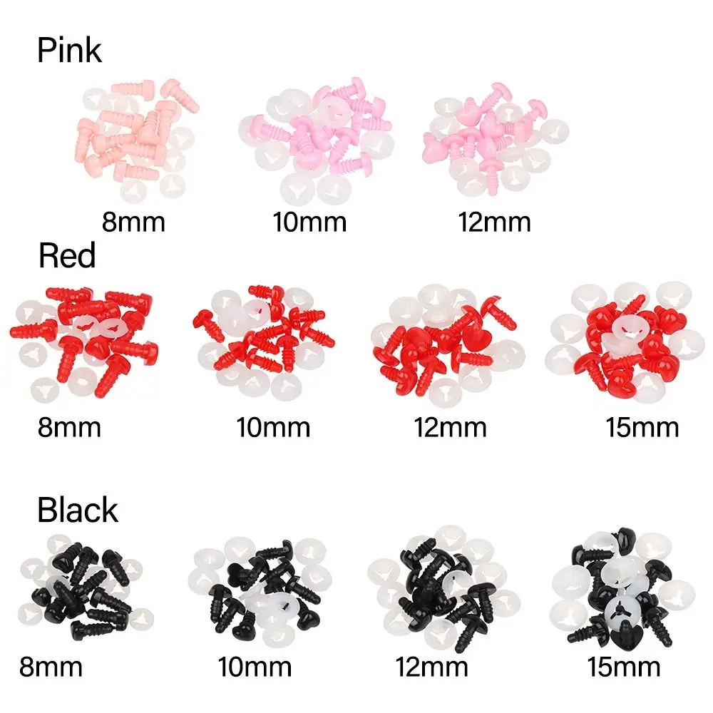 10 stücke/5 paar Rosa/Rot/Schwarz Für BJD Puppe DIY Sicherheit Tier Spielzeug Puppe Machen Handwerk kunststoff Augen Augapfel