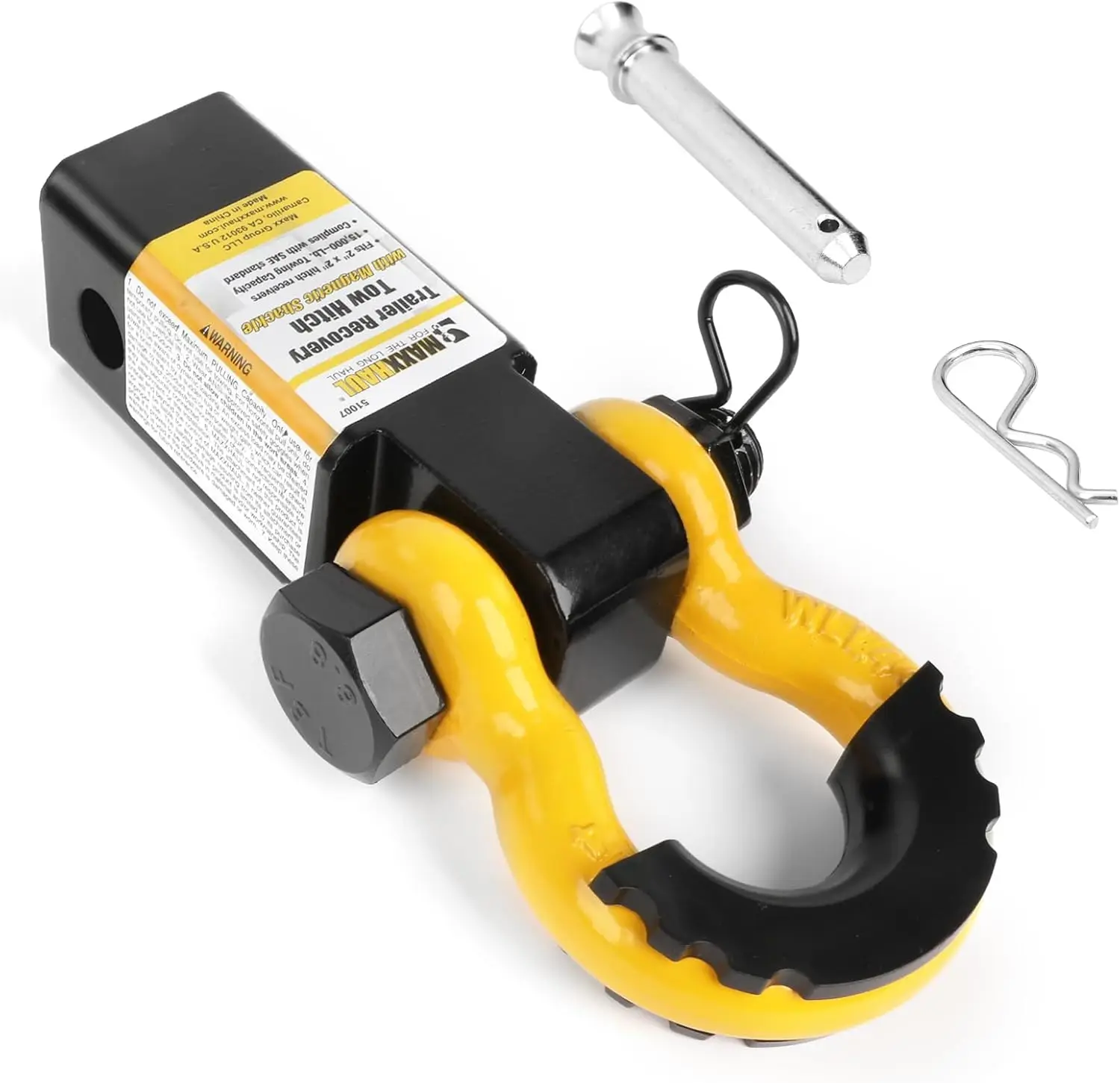 

51007 15,000 lb Hitch Recovery Shackle with 3/4' D-Ring for 2' Receiver