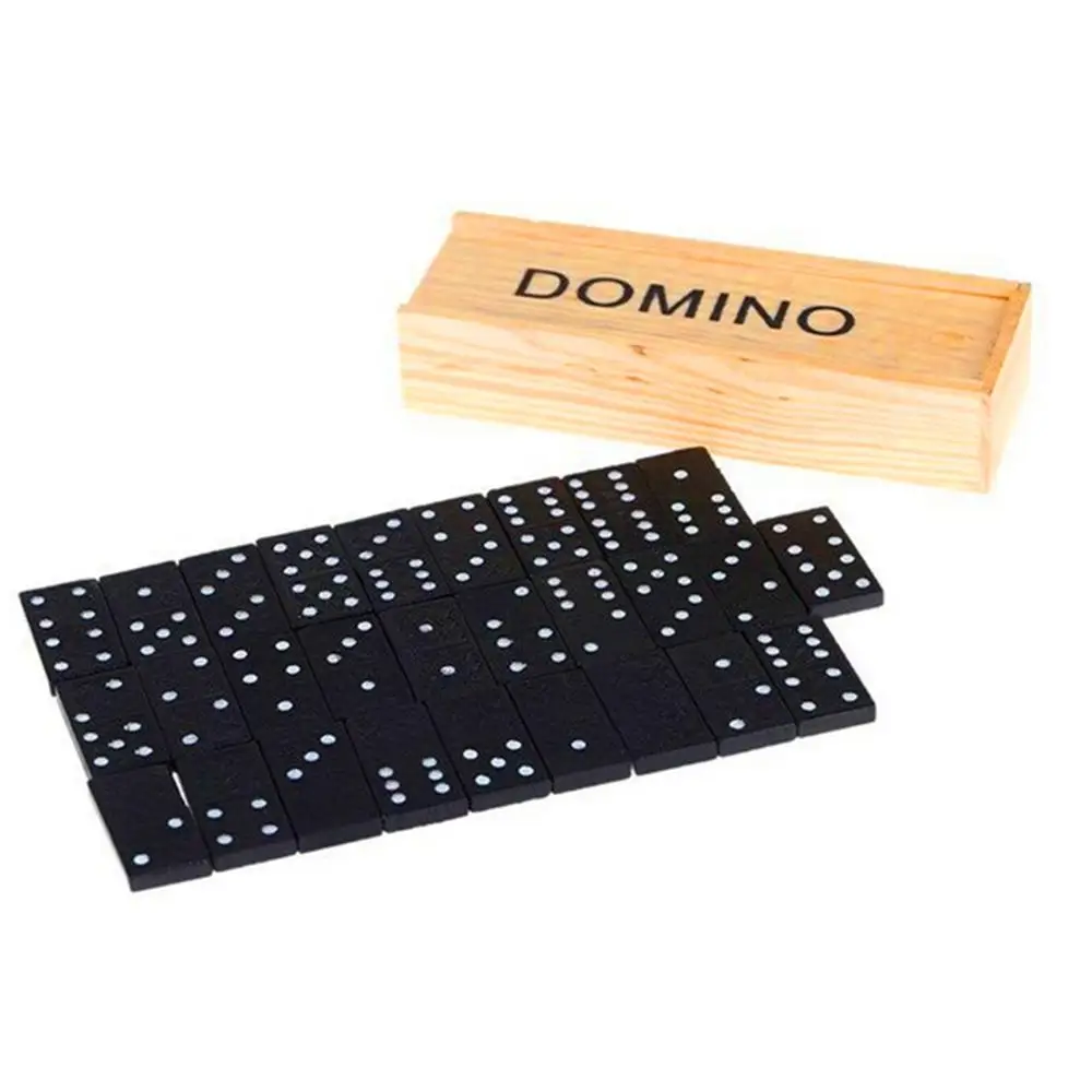 New Sale Wooden Domino Board Games Travel Funny Table Game Domino Toys Kids Children Educational Toys For Children Gifts