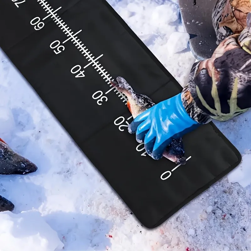

Foldable Outdoor Fishing Mat with Built-in Measuring Tape, Durable Nylon Multi-color Landing Mat for Carp Trout Fishing Beginner