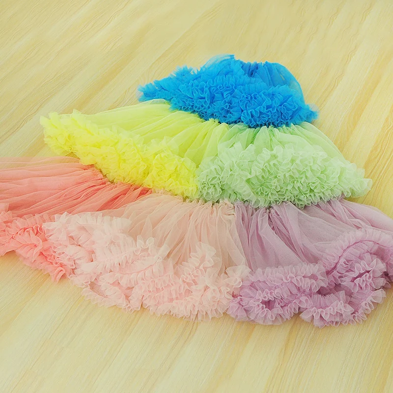 1yard price 30cm Green/Pink/Yellow/Blue/Red/Pink Mesh Ruffles Lace Trims, Tutu Dress Fabric Lace Accessories