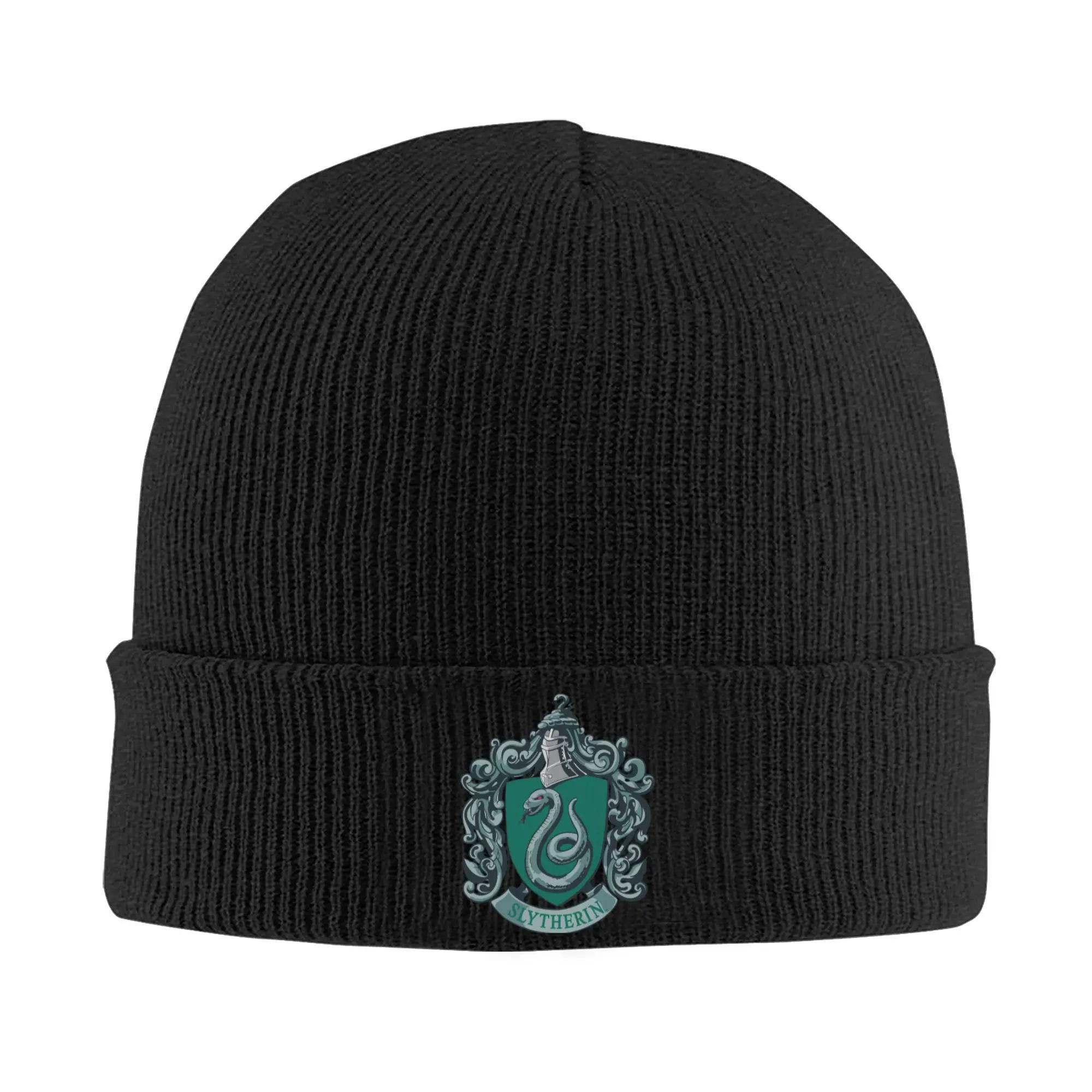 S-Slytherined Hat Autumn Winter Skullies Beanies Baggy  Cap Unisex Acrylic Skullcap