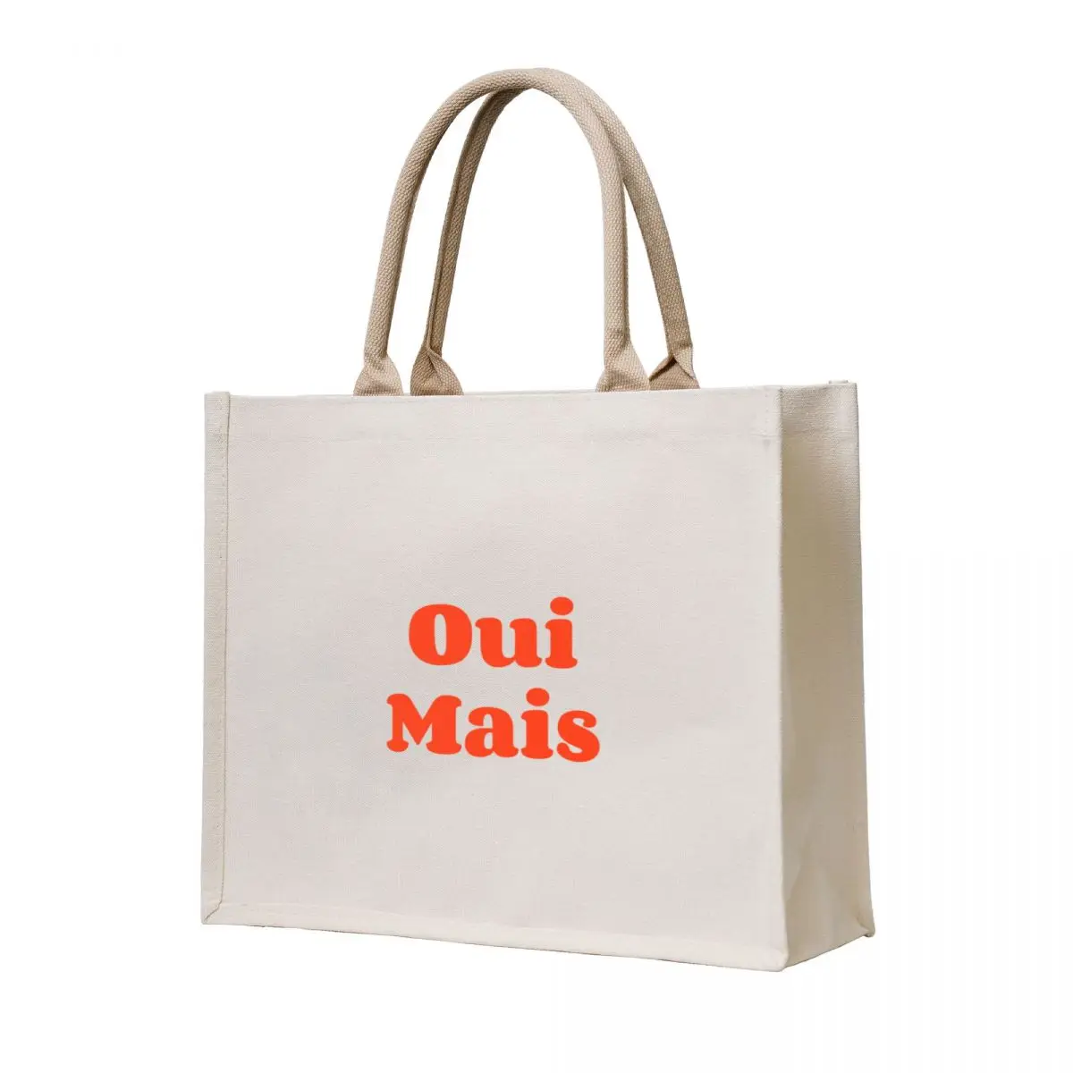 

Oui Mais Yes, but Tote Bag supermarket folding bag reusable shopping bag Reusable bags personalized tote