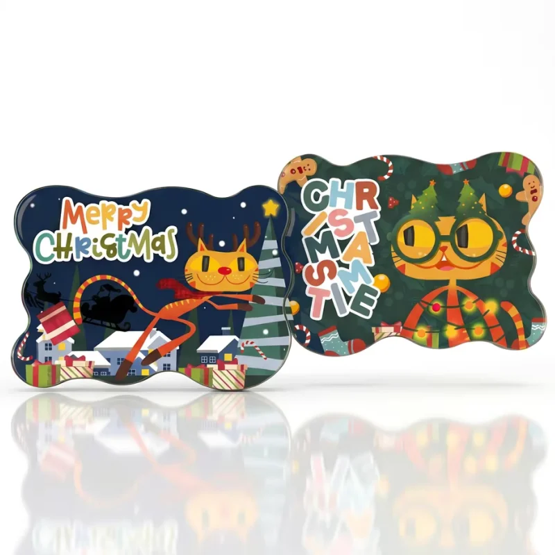 

Joykey Christmas Orange Cat Fridge Magnet Cute Cartoon Kitten Holiday Decor Festive Refrigerator Accessory Christmas Gifts