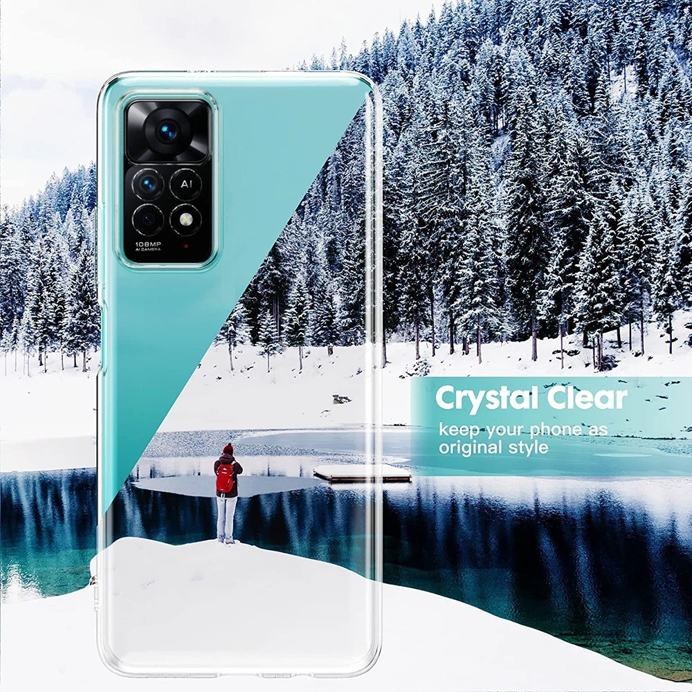 Crystal Clear Silicone Soft Clear Case For Xiaomi Redmi Note 11 SE 11S 11T 11E 10 10S 10T Pro 10A 10C 9 9A 9C Ultra Thin Cover