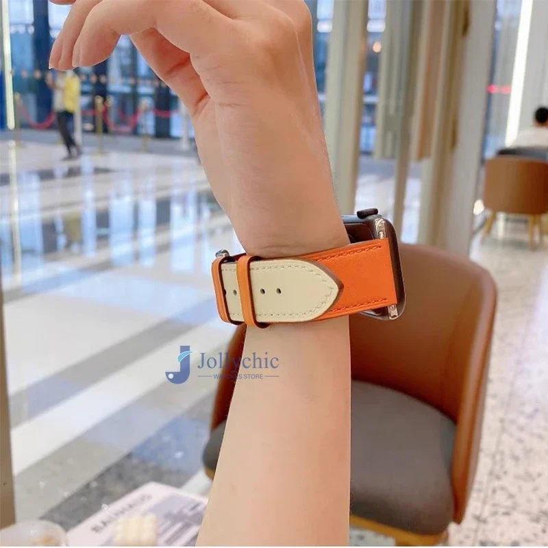 strap for apple watch band 40mm 42mm 44 mm leather Sports loop wrist correa bracelet iwatch seies 7 6 se 5 4 3 45mm 41mm 38mm