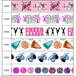 DHK 50yards Cheer Leader Go Team stampato nastro in Grosgrain accessori materiale copricapo decorazione fai da te cucito artigianale S1938