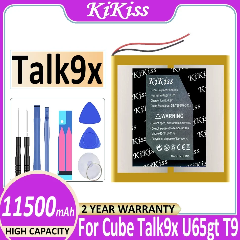 

KiKiss Powerful Battery 11500mAh for Cube ALLDOCUBE TALK9 Talk9x U65gt T9 Bateria