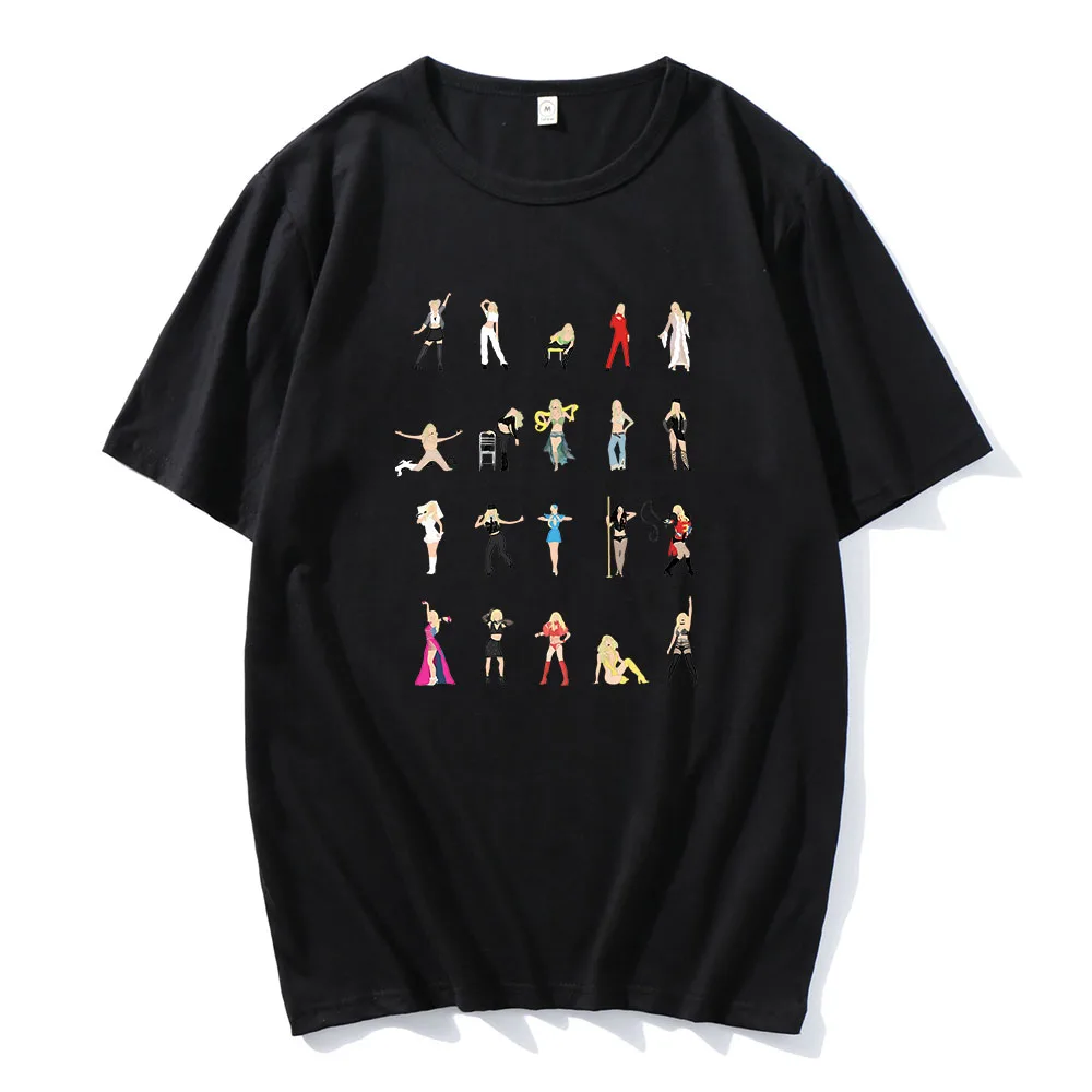 Camisetas ilustradas clásicas de Britney Spears, regalo para fanáticos de Britney, camisetas de arte de música Pop, nueva camiseta informal Unisex de verano, camisetas divertidas de verano