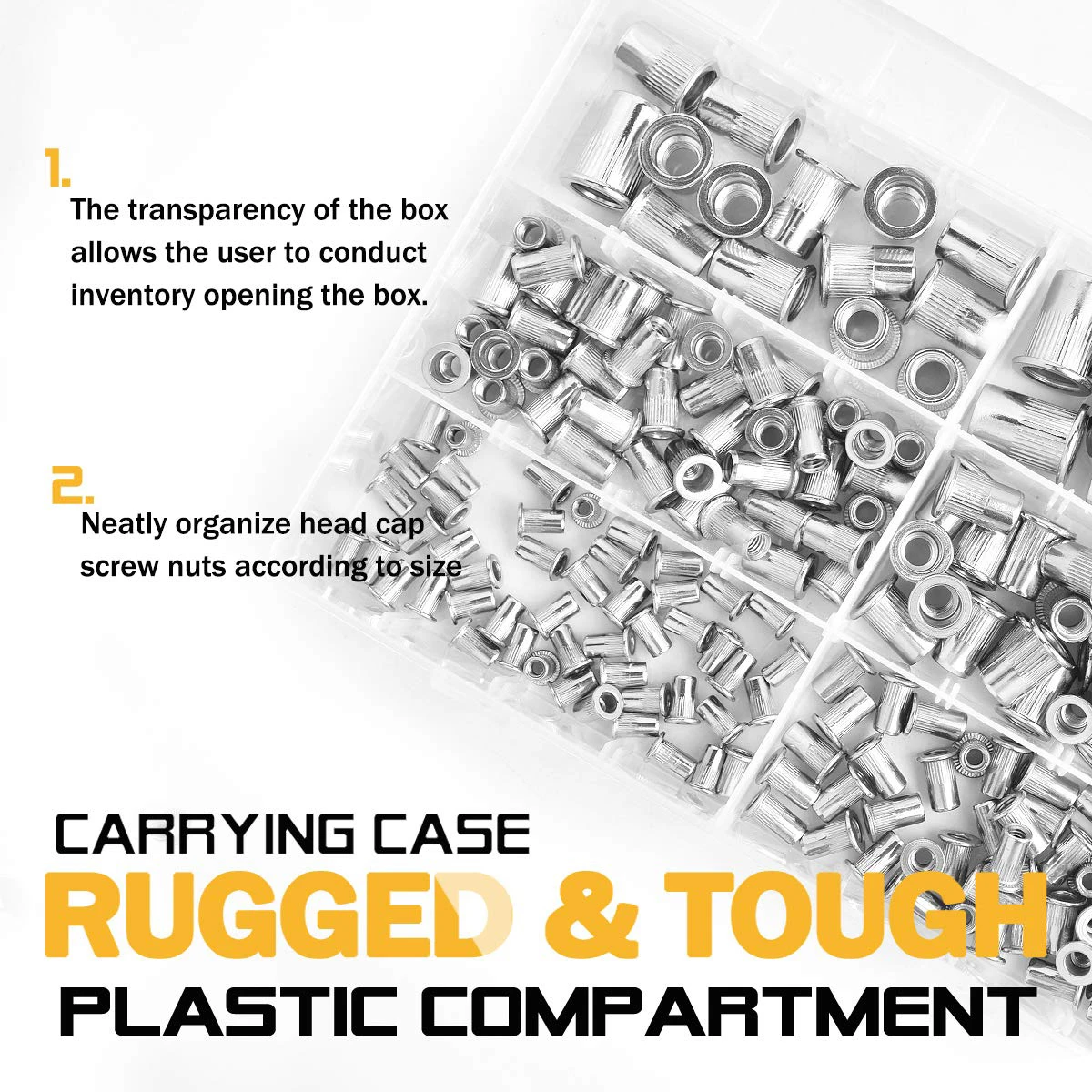 

205pcs Aluminum Alloy Rivnut Alloy Rivnut Flat Head Threaded Rivet Insert Nutsert Cap Rivet Nut M3 M4 M5 M6 M8 M10 M12