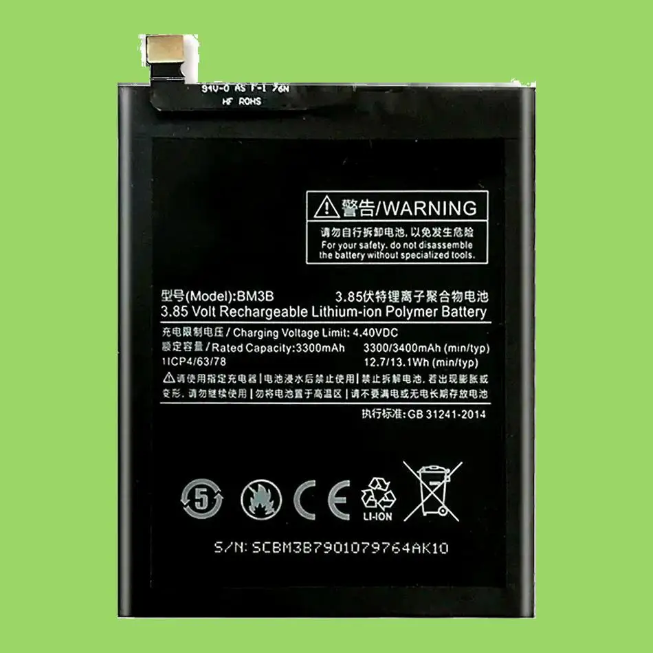 

Прочный аккумулятор для мобильного телефона Xiaomi Mix 2 2S BM3B, 3300 мАч