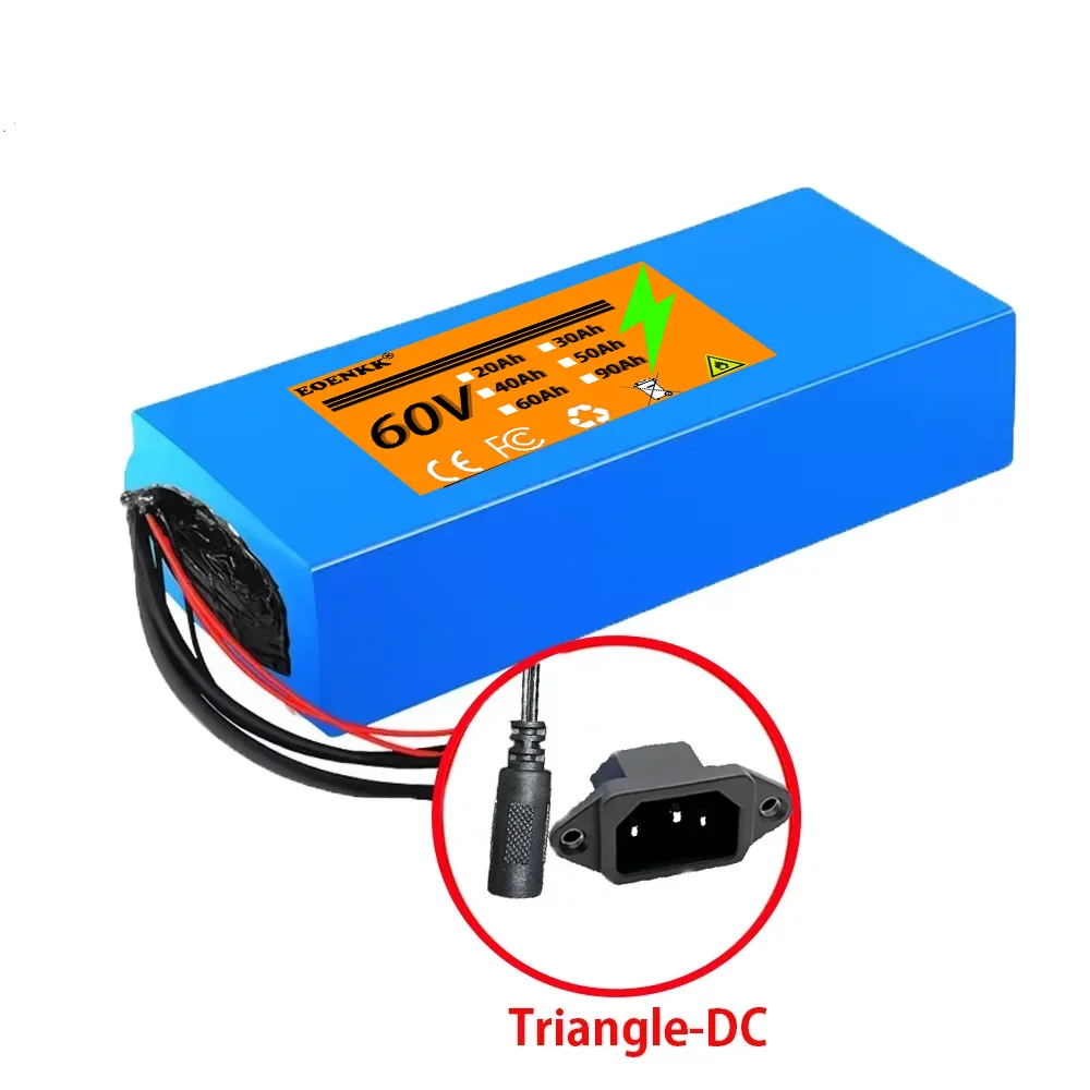 100% true capacity60V ebike battery 60V 30Ah 18650 16S5P lithium ion battery electric bicycle 60V 3000W electric scooter battery