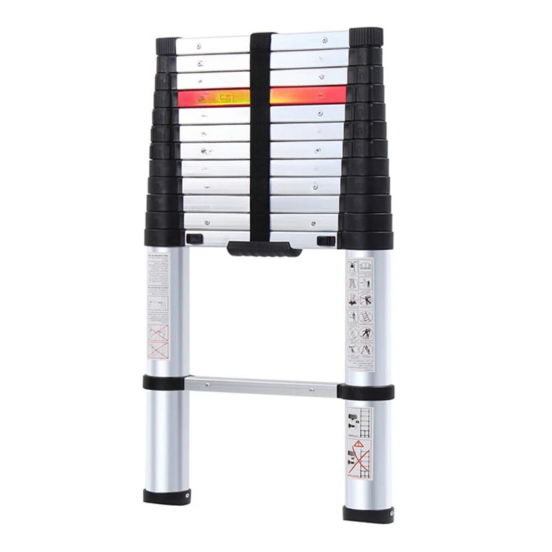 

Aluminum alloy telescopic ladder 12.5FT 3.8m portable bamboo ladder single-sided folding ladder