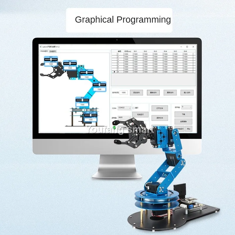 NANO/STM32 6 DOF Robot Metal Alloy Mechanical Arm for Arduino Robot DIY Kit to Ps2/Somatosensory Gloves Programmable Robot Arm