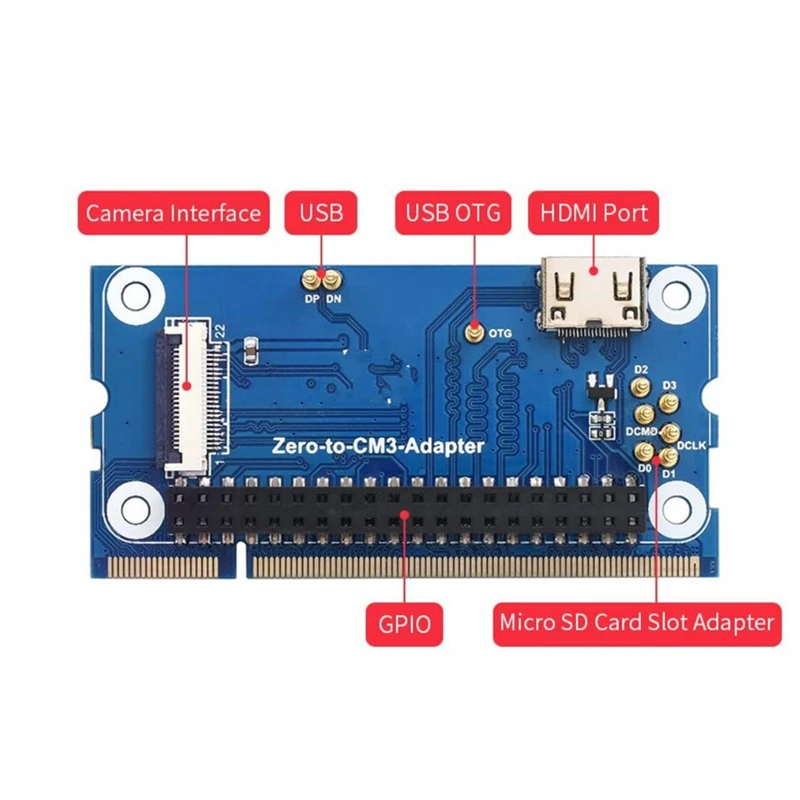 Für Raspberry Pi Zero 2 W zum Computermodul 3 Adapter für Rpi Zero 2 W auf CM3 Adapter CM3+ Adapter Erweiterungsplatine, einfach zu bedienen