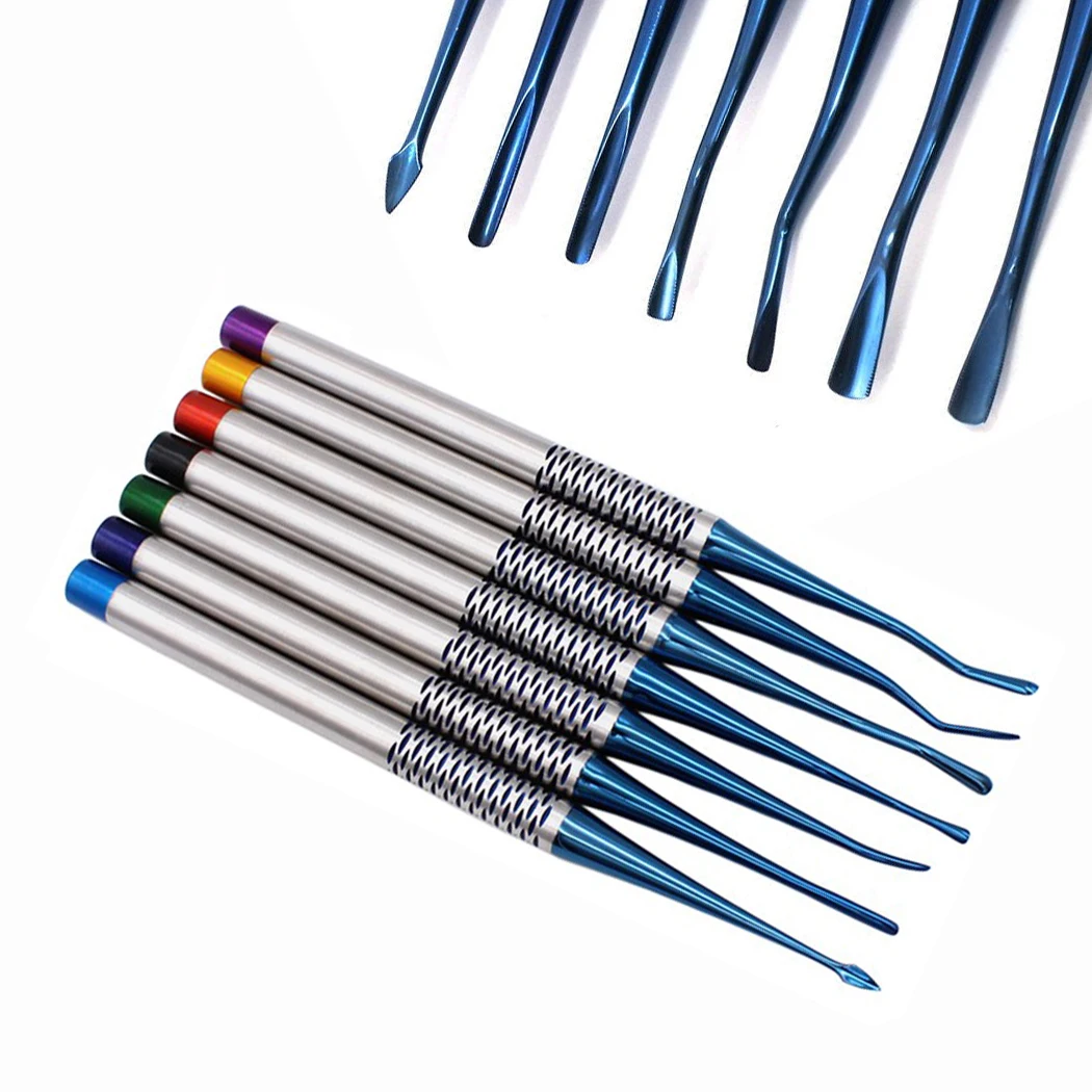 

7pcs Dental Tooth Extracting Tools Set Titanium Alloy Implant Instrument Dental Elevator Set Dental Extraction Root Tooth tools