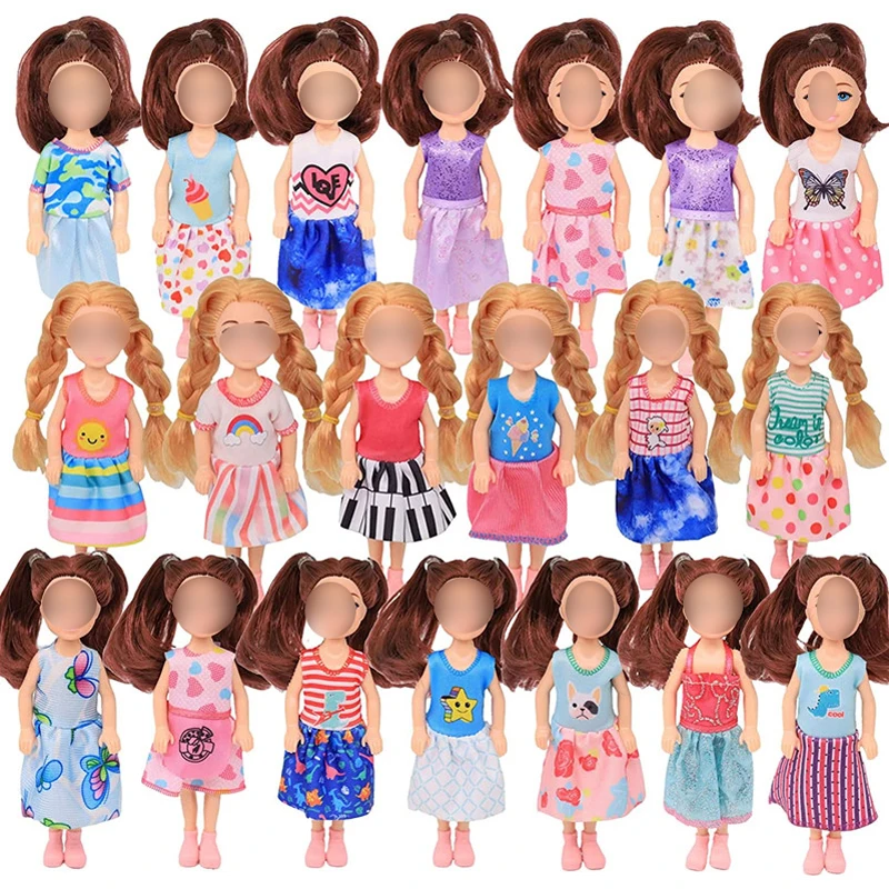 15 Sets 6 inch Chelsea Doll Clothes Set for Girl Dolls, Cute Handmade Dress Lovely Mini Doll Outfits Kids Birthday Xmas Gift