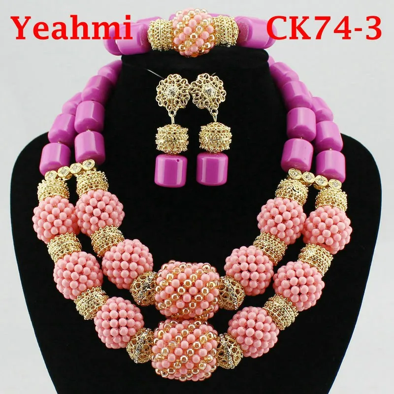 African Beads Jewelry Set for Women Fashion Accessory Wedding Necklace Set