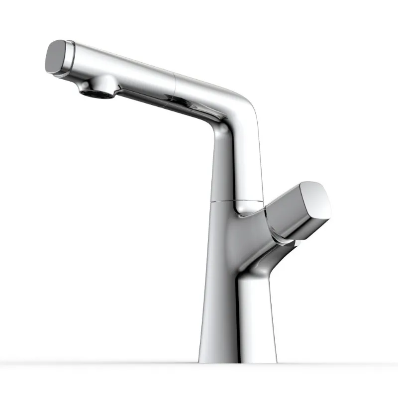 Home Use All Copper Lift and Pull Basin Faucet; Home Use Brushed Gold Bathroom Wash Basin Cold and Hot Basin Faucet.