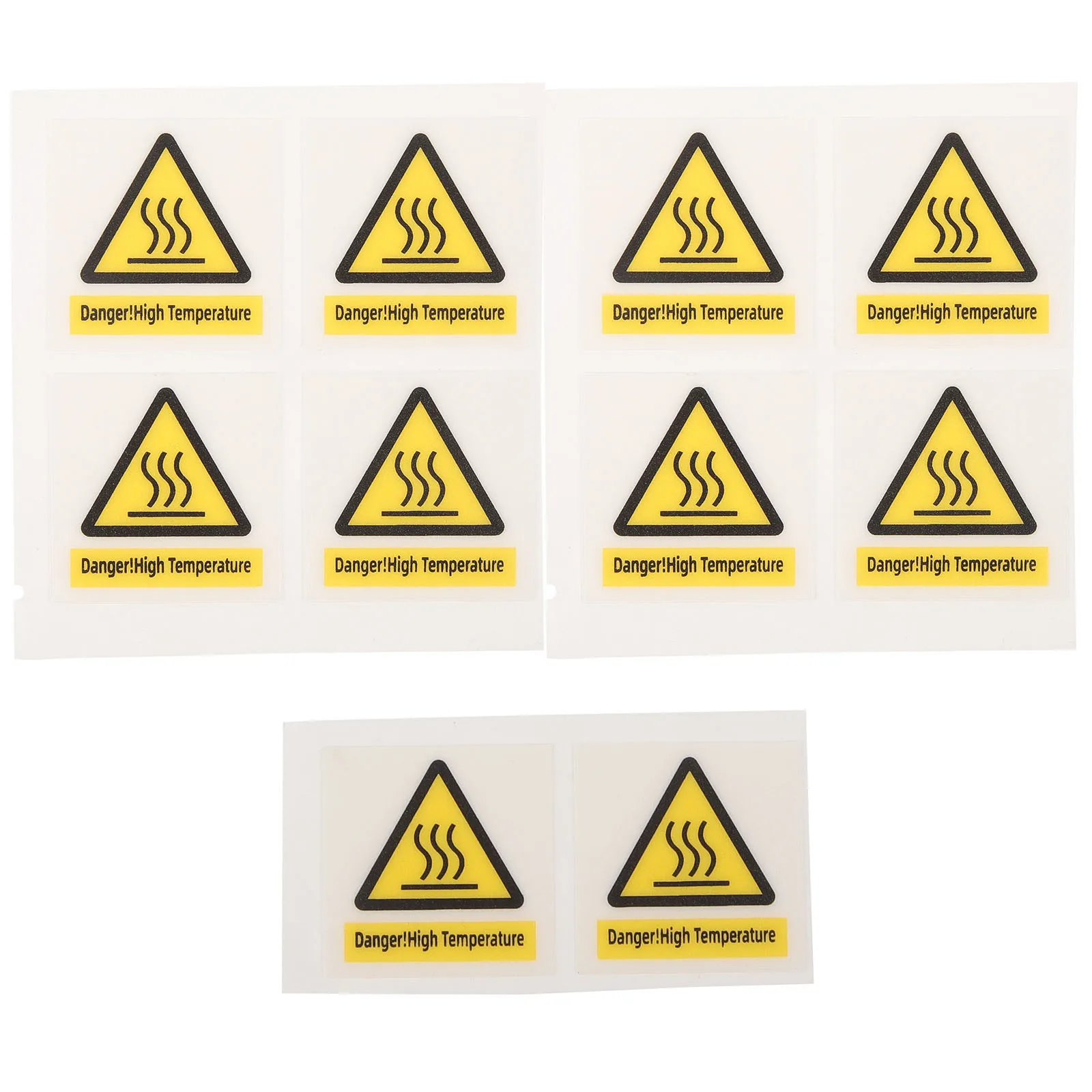 10pcs High Temperature Caution Decal Scald Warning Sign For Equipment Hot Surfaces Safety Sticker Pc Material Reliable Use