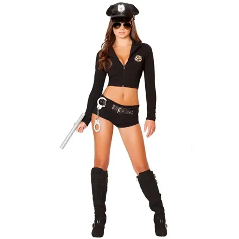 ♥   2025 nuevas mujeres señora policía traje uniforme disfraz Sexy lencería exótica Cosplay fiesta elegante vestido de mujer policía Underw ★ ☆ ly99