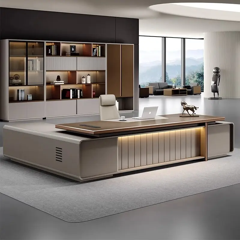 

Modern Standing Office Desk Wooden Computer Decoration Reception Office Desk Aesthetic Organizers Scrivania Salon Furniture