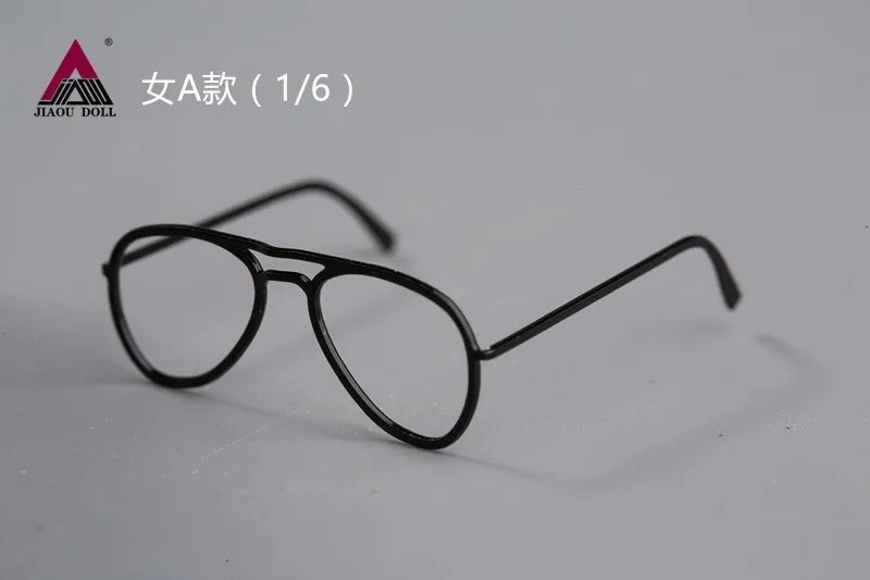 1/6 Scale Female Glasses model Glass frame black Rose gold fit 12 inches female male action figure